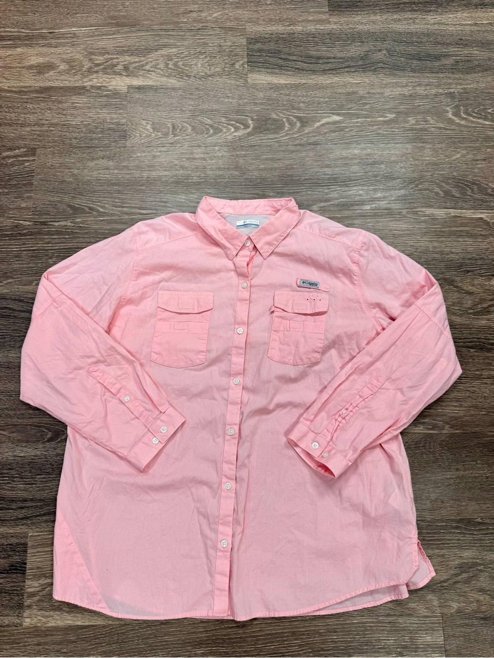 Columbia PFG Bahama II Pink Fishing Shirt Men's 2X Vented Long Sleeve